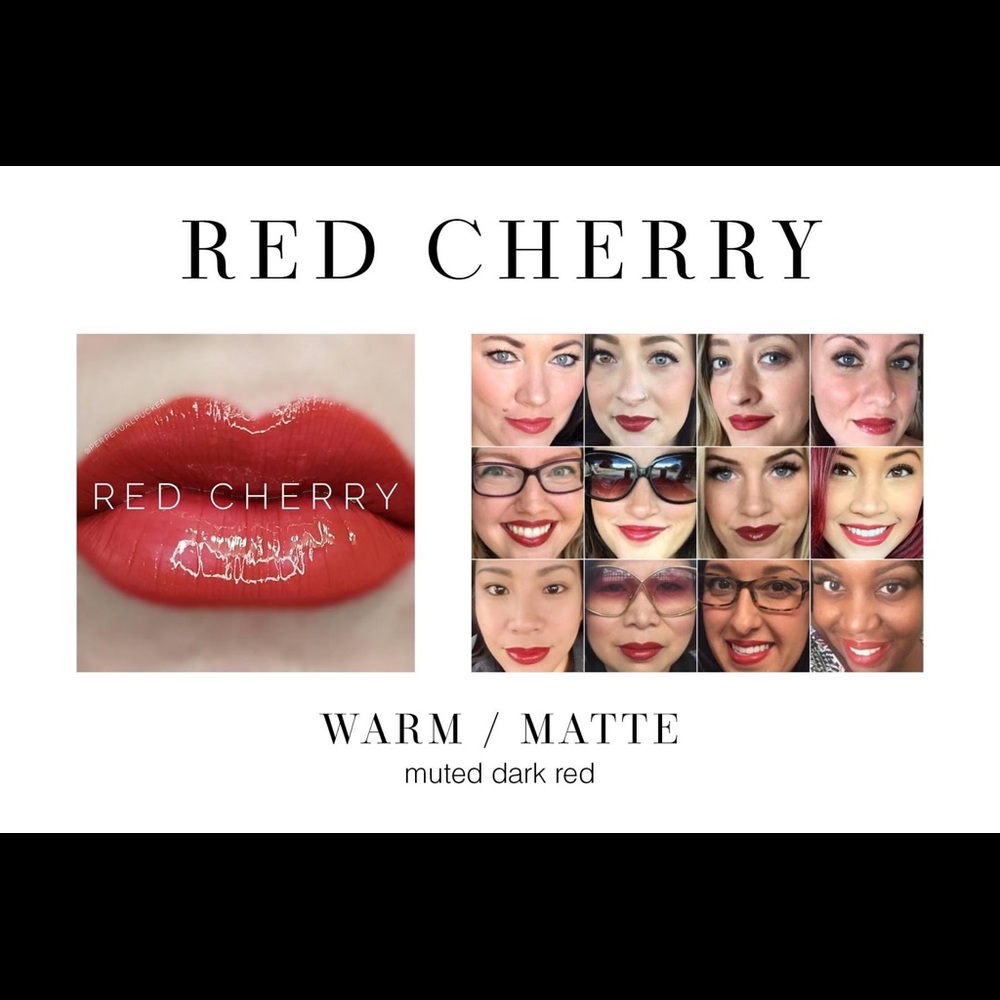Unicorn color! Red Cherry Lipsense.
